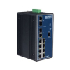 Switch Rail DIN industriel 8 ports + 2 x 1Gb Managé redondant -40°C 75°C