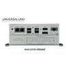 PC fanless modulaire QuadCore J1900 4xCOM 4xUSB rail DIN, VESA et extension iDoor