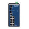 Switch Rail DIN industriel 8 ports + 2 FO SFP Gb Combo -40 +75°C