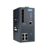 Switch industriel managé PoE x4 LAN GB PoE, x4 SFP IP30 Rail DIN