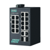 Switch Rail DIN industriel PROFINET ProView 16 ports FE + 2 1000Mbps