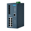Managed Ethernet Switch x8 LAN GB POE ports and x4 SFP ports EN50121-4 standard