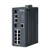 Switch Rail DIN industriel 8 ports Gb + 2 x combo 1Gb Managé