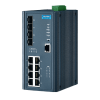Managed Ethernet Switch x8 LAN GB POE ports and x4 SFP ports EN50121-4 standard