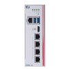 Passerelle de cybersécurité fanless avec Intel ATOM x4 LAN GB, X1 LAN bypass, x1 DMI Rail DIN