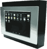 Panel PC tactile résistif à processeur Intel QuadCore J1900 avec enjoliveur de face avant amovible pour encastrement mural