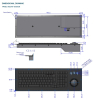 Clavier durci MIL-STD-810G IP65 avec trackball version Turque QWERTY