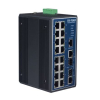 Switch Rail DIN industriel 16 ports + 2 x Combo 1Gb Managé -40°C +75°C
