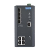 Managed PoE switch with redundant power supply x4 LAN GB + x4 SFP P compliant with EN50121-4