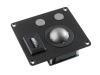 Trackball industrielle montage en panneau 38mm de diamètre "Scroll & Roll" - Roulette de défilement et fonction clic - plaque noire Etanchéité: IP68
