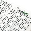 Ultra-flat medical silicone keyboard with 105 keys, IP65 disinfectable, wireless