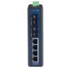 Switch Rail DIN industriel 4 ports 10/100Mbps + 2 ports Fibres