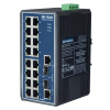 Switch Rail DIN industriel 16 ports + 2 Gigabits Combo -40°C +75°C