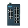 Switch Rail DIN industriel Modbus ProView 16 ports FE + 2 Gb  -40°C 75°C