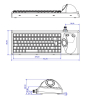 Clavier MIL-STD-810G IP65 87 touches rétroécaliré - QWERTY English
