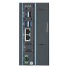 PC fanless compact avec Intel Atom x6413E, 8 GB DDR4, 2 x LAN, 2 x COM, 4 x USB, Rail DIN
