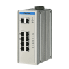Switch Rail DIN automatisme 8 ports Gigabit POE + 2 1000Mbps -40°C +75°C