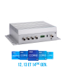 PC fanless ferroviaire M12 large compatibilité Intel (Celeron, I3, I5, I7, I9 de 12eme/13eme et 14eme gen.)