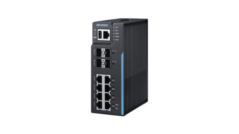 8-Port Gigabit Managed Industrial PoE Switch with 4 10G SFP+ Ports