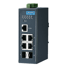 Switch industriel, 4FE + 2SFP Managed Ethernet Switch Wide Temp
