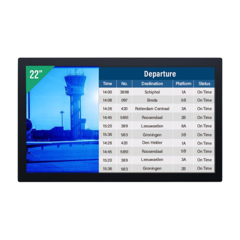 21.5” TFT FHD 16:9 Slim Bezel, Multi Touchscreen Computer