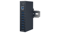 7-port industrial USB 3.2 SuperSpeed 5Gbps Isolated hub. ESD protection up to 15kV (level 4).