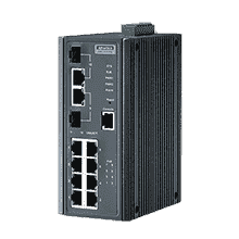 Switch industriel, 8G + 2G Combo Managed POE+ switch w/Wide temp