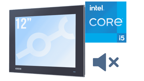 12.1" XGA TFT LED LCD Touch Panel Computer with 8th Gen. Intel® Core™ i5 no sound