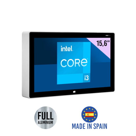 Aluminium Closed Frame Panel PC 15,6" Intel Core I3 16:9