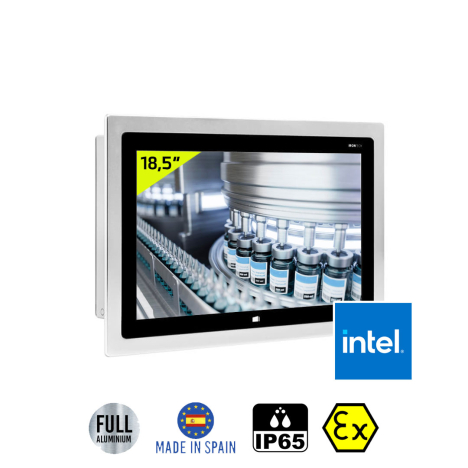 ATEX Wall-Mount Panel PC 18,5" IP66 Intel Atom