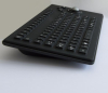 IEC-60945 Clavierindustriel caoutchouc rétro-éclairé par LED à poser sur table 92 touches Rétro-éclairé, Trackball de 25 mm Etanchéité: IP67 Interface USB US: QWERTY