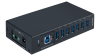 7-port industrial USB 3.2 SuperSpeed 5Gbps Isolated hub. ESD protection up to 15kV (level 4).