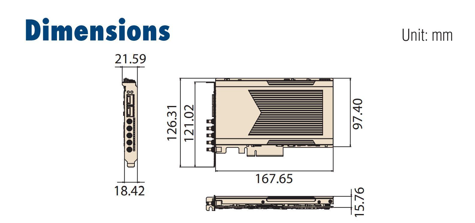 Dimensions carte 4K