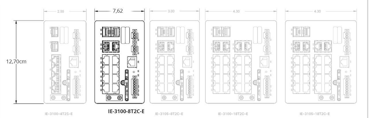 Dimensions_​​IE-3100-8T2C-E​