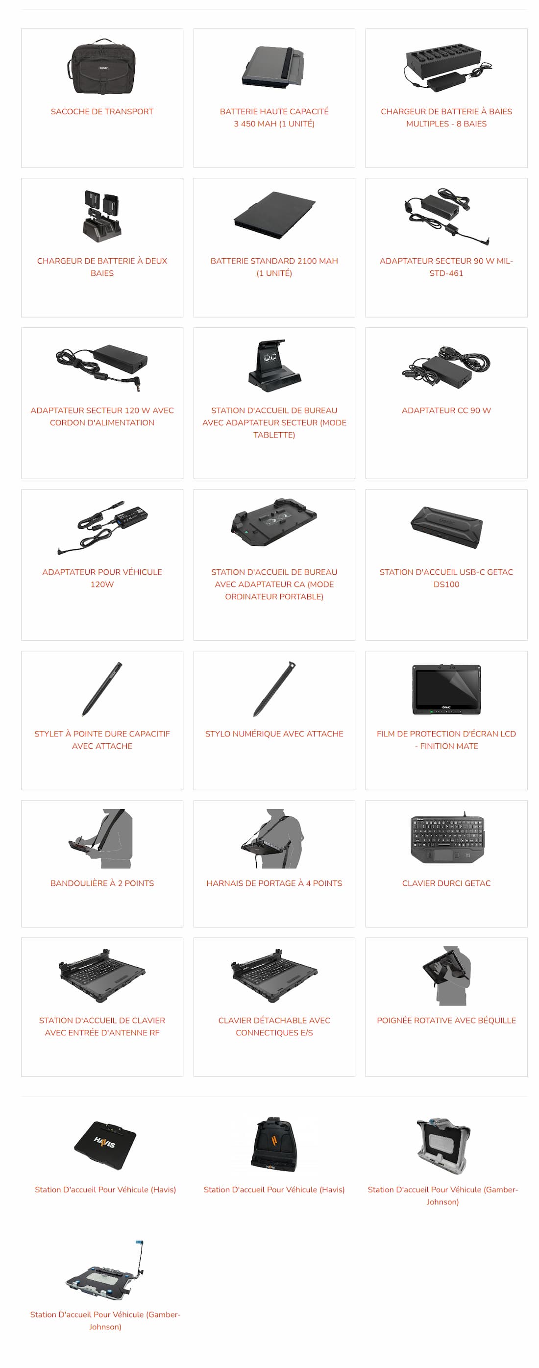 Accessoires tablette K120 Getac