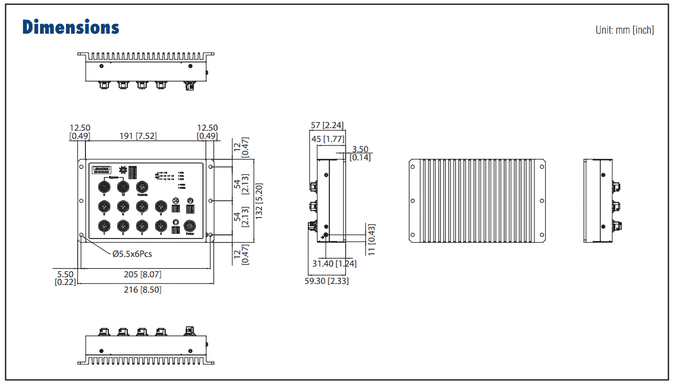 Schéma dimensions