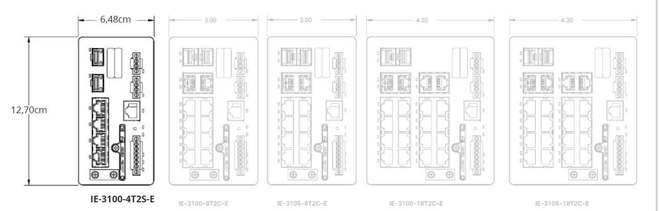 Dimensions IE-3100-4T2S-E