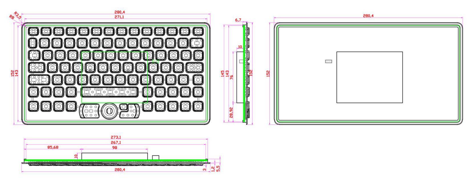 schema clavier K-TEK