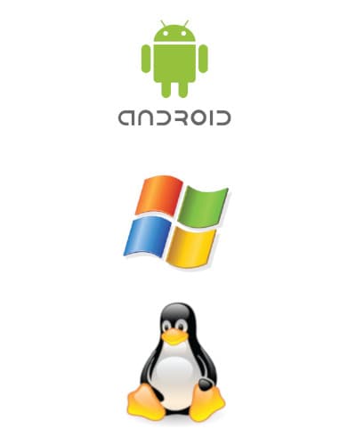Logo Linux, Windows et Android