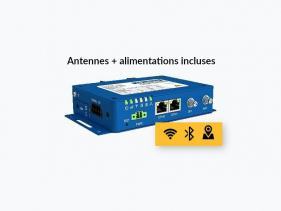 Routeur 4G industriel 2 ethernet, 2 x série, WiFi, GPS et Bluetooth + accessoires