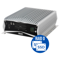 PC Fanless avec Intel Core I7, 8GB RAM, 250GB SSD en RAID 0, Windows 10 IoT, 3 x affichages, 3 x LAN