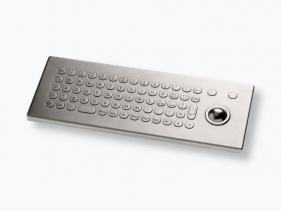 Clavier compact  68 touches avec trackball entièrement en inox