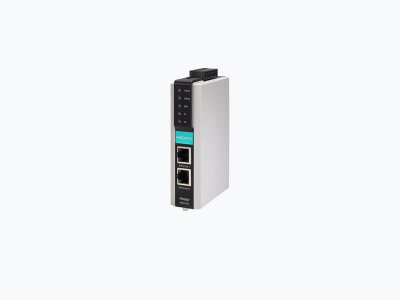 Passerelle MGate Moxa série vers ethernet, 1 port RS-232/422/485 et 2 ports Modbus/TCP 10/100Mbps