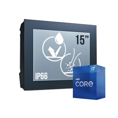IOTBOX-P15-I78250 Panel PC 15" tactile résistif équipé d'un processeur Intel Core i7-6700TE, 8GB/250GB windows 10 IoT