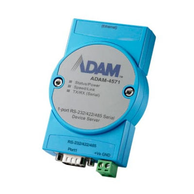 ADAM-4571-CE Serveur port série RS232/422/485 sur Ethernet TCP/IP 10/100Mbps 1 ports format DB9