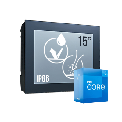 IOTBOX-P15-I58250 Panel PC 15" tactile résistif équipé d'un processeur Intel Core i5-6500TE, 8GB/250GB windows 10 IoT