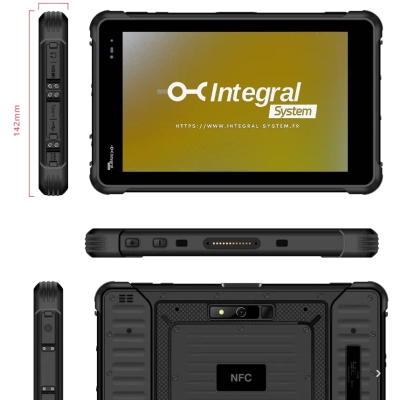 IOTBOX-TAB-8-WIN Tablette durcie 8" Windows 10 étanche IP67, WiFi, BT, GPS et 4G inclus 4Go / 64Go