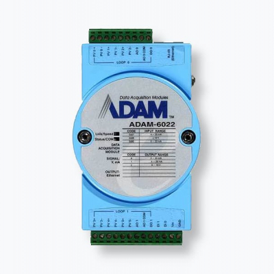 ADAM-6022 Module ADAM 2 boucles PID, compatible Modbus TCP