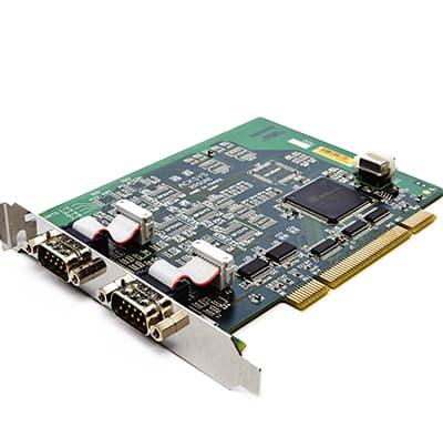 2RSUNI-232-9 Carte communication xRSUNI série 2 ports séries RS-232, connectique DB9 M, BUS PCI universel (3.3 ET 5VDC)