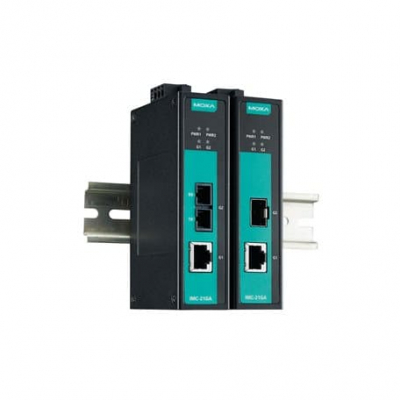 IMC-21GA Convertisseur Ethernet vers Fibre avec 1 SFP 100/1000Mbps et 10/100/1000Mbps pour Ethernet MOXA